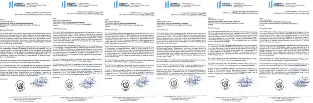 COREDUR Región Central CONVOCA a las Organizaciones Campesinas.