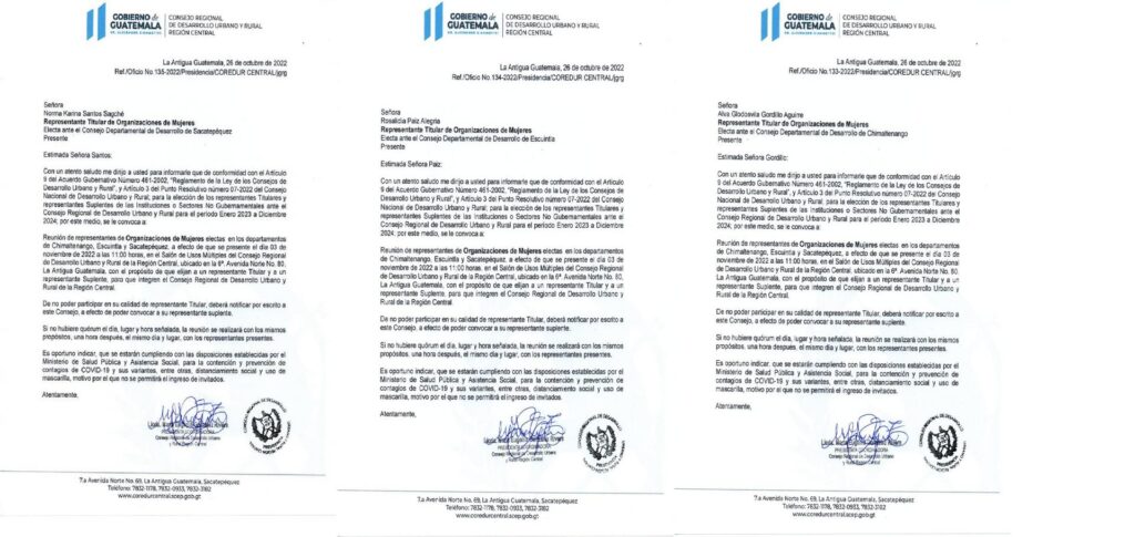 COREDUR Región Central CONVOCA a las Organizaciones de Mujeres.