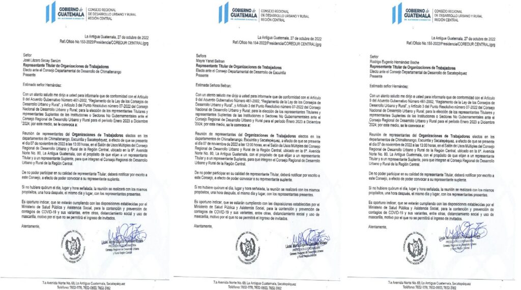 COREDUR Región Central CONVOCA a las Organizaciones de Trabajadores.