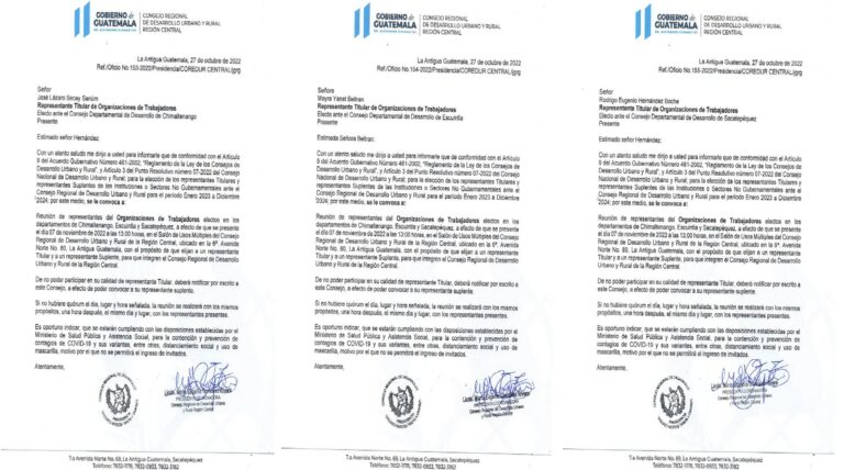 COREDUR Región Central CONVOCA a las Organizaciones de Trabajadores.