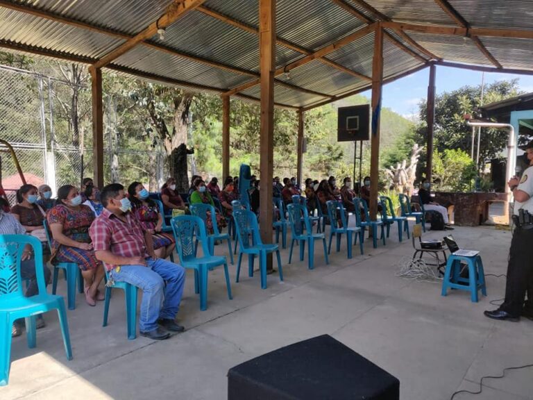 Capacitación COCODE la Vega, municipio de Patzún. Departamento de Chimaltenango