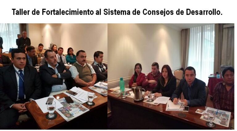 Taller de Fortalecimiento al Sistema de Consejos de Desarrollo.