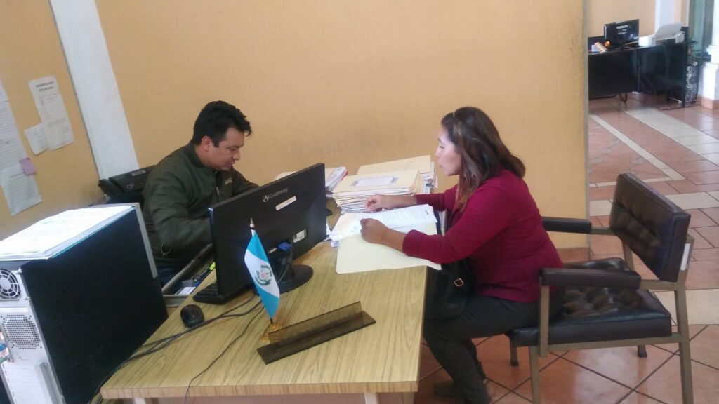 Visita a la Municipalidad  de San Bartolomé Milpas Altas,  Sacatepéquez