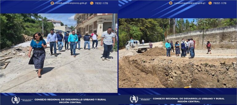 Visita al proyecto de pavimentación del sector Río Frío, barrio La Joya, del municipio de San Martín Jilotepeque