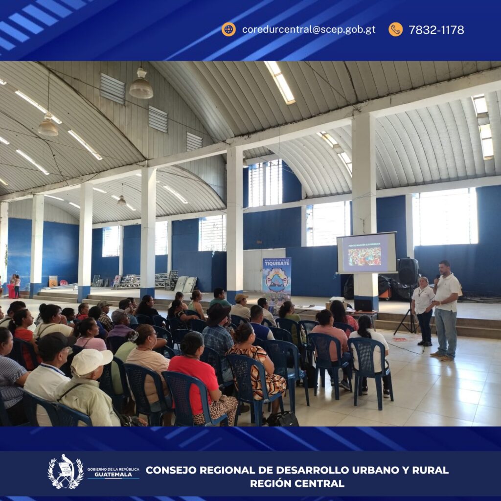 capacitación a integrantes de los Consejos Comunitarios de Desarrollo -COCODE- del municipio de Tiquisate