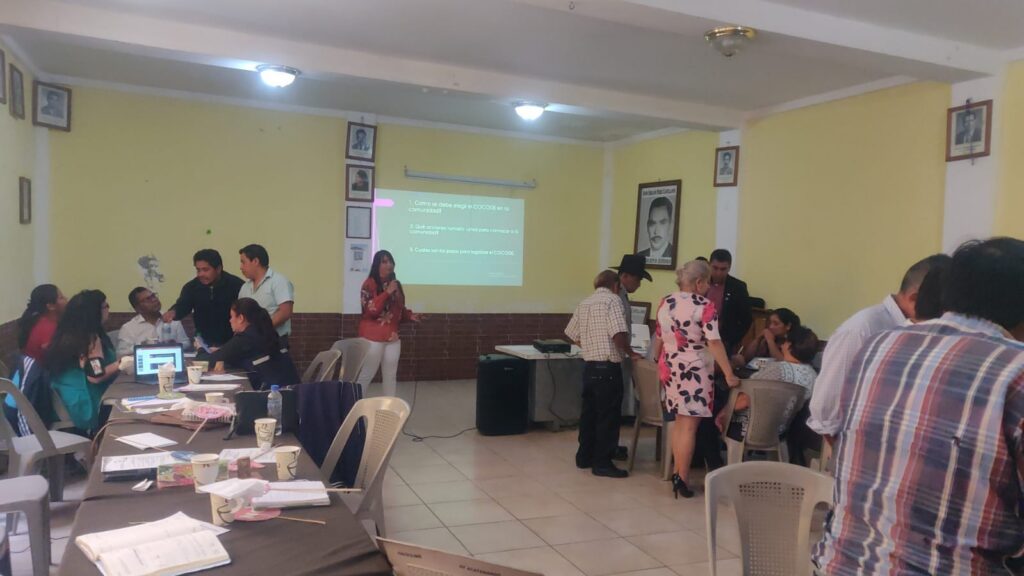 capacitación a los integrantes del Consejo Municipal de Desarrollo -COMUDE- del municipio de Acatenango