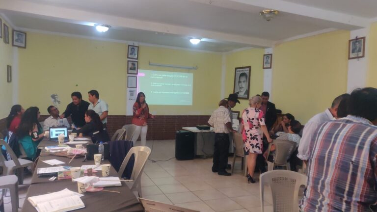capacitación a los integrantes del Consejo Municipal de Desarrollo -COMUDE- del municipio de Acatenango